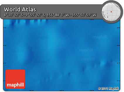 Physical Map of the Area around 8° 12' 42" S, 156° 19' 29" W