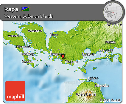 Physical 3D Map of Rapa