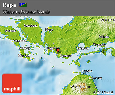 Physical 3D Map of Rapa