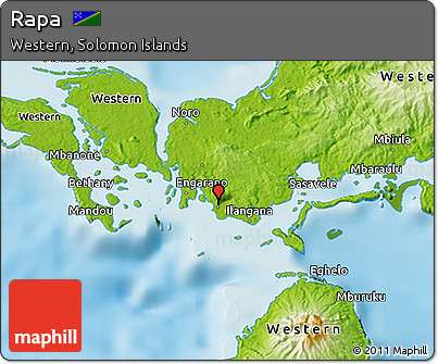 Physical 3D Map of Rapa