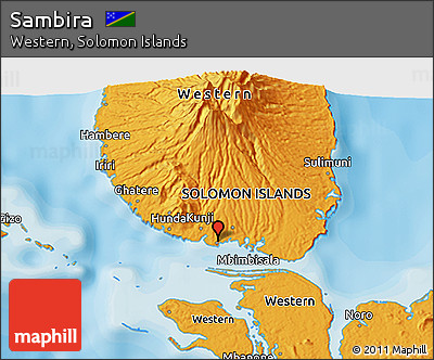 Political 3D Map of Sambira