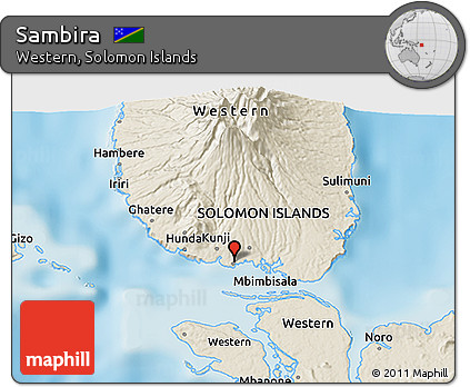 Shaded Relief 3D Map of Sambira