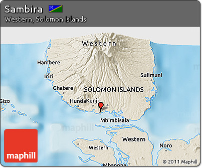 Shaded Relief 3D Map of Sambira