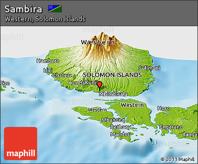 Physical Panoramic Map of Sambira
