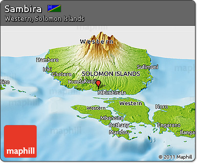 Physical Panoramic Map of Sambira