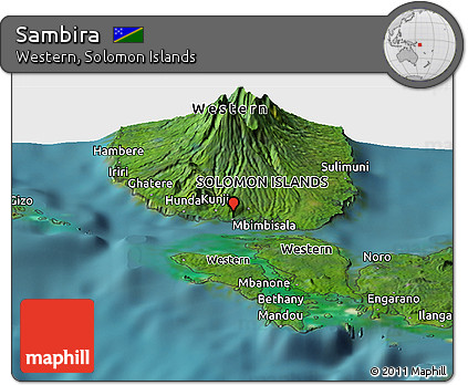 Satellite Panoramic Map of Sambira