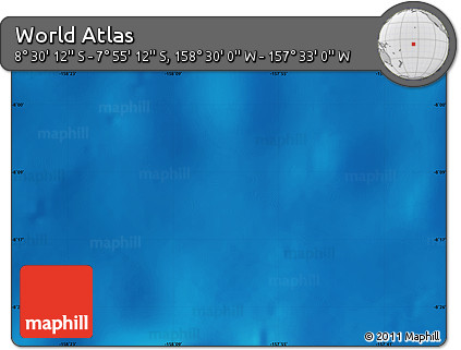 Shaded Relief Map of the Area around 8° 12' 42" S, 158° 1' 30" W