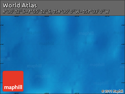 Shaded Relief Map of the Area around 8° 12' 42" S, 158° 1' 30" W