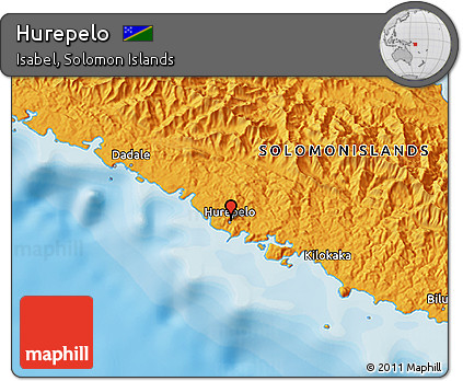 Political 3D Map of Hurepelo