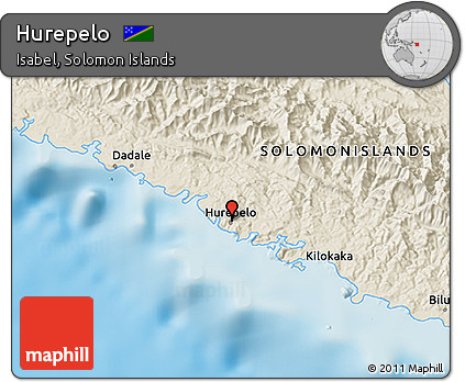 Shaded Relief 3D Map of Hurepelo