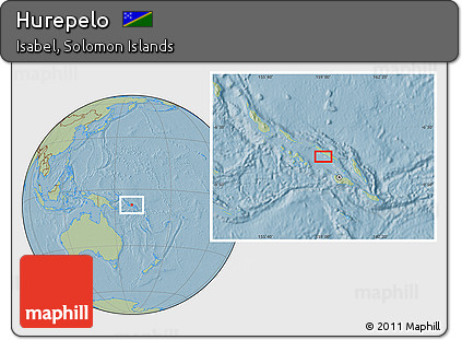 Savanna Style Location Map of Hurepelo, hill shading
