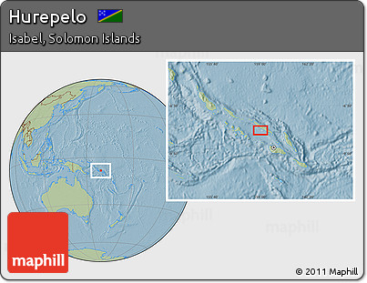 Savanna Style Location Map of Hurepelo, hill shading