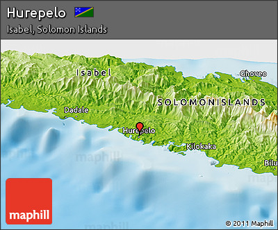 Physical Panoramic Map of Hurepelo