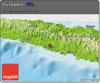 Physical Panoramic Map of Hurepelo