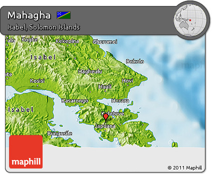 Physical 3D Map of Mahagha