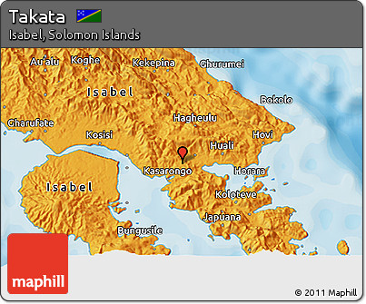 Political 3D Map of Takata