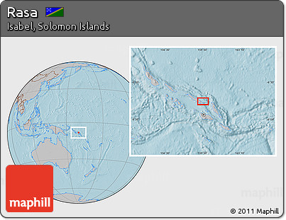 Gray Location Map of Rasa, hill shading