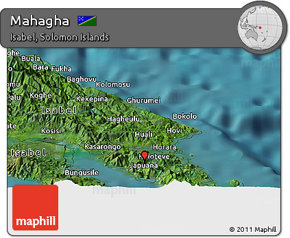 Satellite Panoramic Map of Mahagha