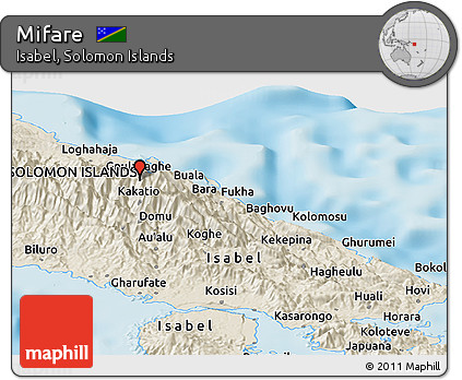 Shaded Relief Panoramic Map of Mifare
