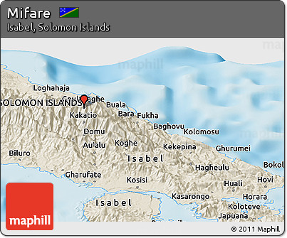 Shaded Relief Panoramic Map of Mifare