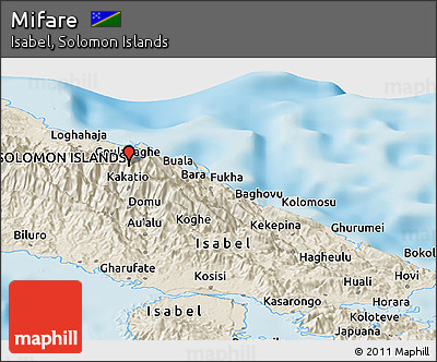 Shaded Relief Panoramic Map of Mifare