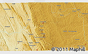 Physical 3D Map of the area around 8° 12' 42" S, 15° 22' 30" E