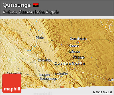 Physical Panoramic Map of Quissunga