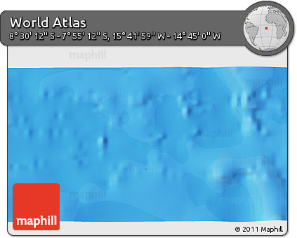 Political 3D Map of the Area around 8° 12' 42" S, 15° 13' 29" W