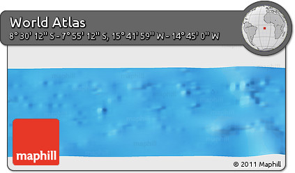 Physical Panoramic Map of the Area around 8° 12' 42" S, 15° 13' 29" W