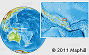 Physical Location Map of the area around 8° 12' 42" S, 160° 43' 29" E