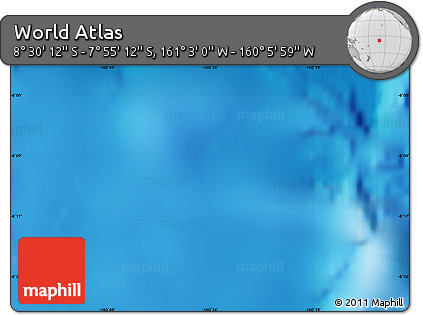 Physical Map of the Area around 8° 12' 42" S, 160° 34' 29" W