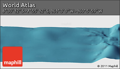 Satellite Panoramic Map of the Area around 8° 12' 42" S, 160° 34' 29" W