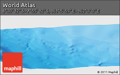 Political Panoramic Map of the Area around 8° 12' 42" S, 161° 34' 29" E