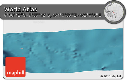 Satellite Panoramic Map of the Area around 8° 12' 42" S, 161° 34' 29" E