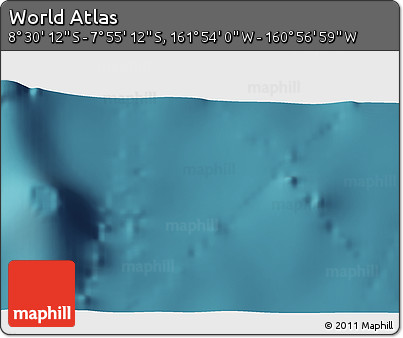 Satellite 3D Map of the Area around 8° 12' 42" S, 161° 25' 30" W