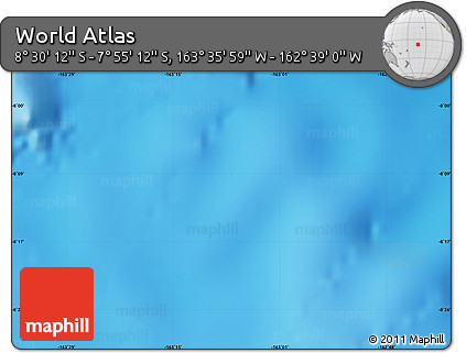 Physical Map of the Area around 8° 12' 42" S, 163° 7' 30" W