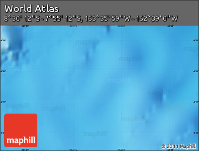 Physical Map of the Area around 8° 12' 42" S, 163° 7' 30" W