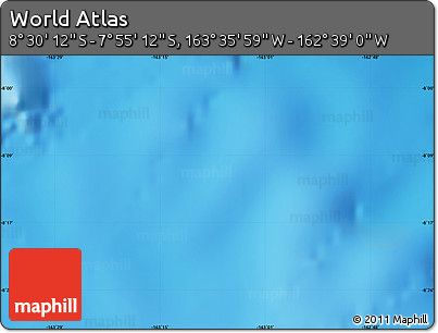 Physical Map of the Area around 8° 12' 42" S, 163° 7' 30" W