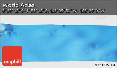 Physical Panoramic Map of the Area around 8° 12' 42" S, 163° 7' 30" W