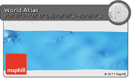 Shaded Relief Panoramic Map of the Area around 8° 12' 42" S, 163° 7' 30" W