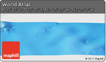 Shaded Relief Panoramic Map of the Area around 8° 12' 42" S, 163° 7' 30" W