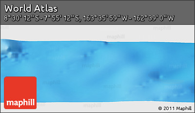 Shaded Relief Panoramic Map of the Area around 8° 12' 42" S, 163° 7' 30" W