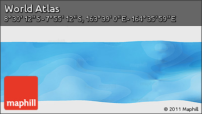 Political Panoramic Map of the Area around 8° 12' 42" S, 164° 7' 30" E