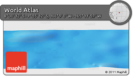 Physical Panoramic Map of the Area around 8° 12' 42" S, 165° 40' 30" W