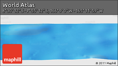 Physical Panoramic Map of the Area around 8° 12' 42" S, 165° 40' 30" W