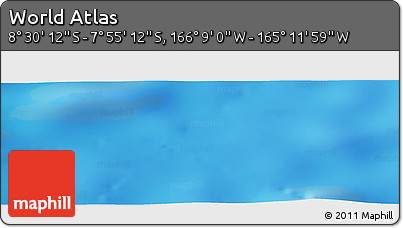 Physical Panoramic Map of the Area around 8° 12' 42" S, 165° 40' 30" W