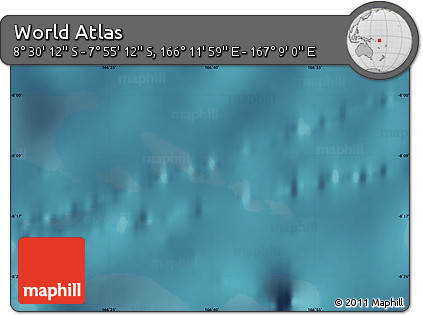 Satellite Map of the Area around 8° 12' 42" S, 166° 40' 30" E