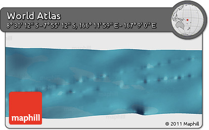 Satellite Panoramic Map of the Area around 8° 12' 42" S, 166° 40' 30" E