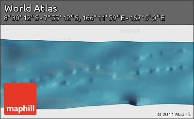 Satellite Panoramic Map of the Area around 8° 12' 42" S, 166° 40' 30" E