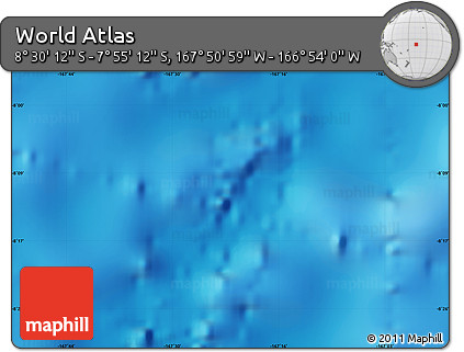Physical Map of the Area around 8° 12' 42" S, 167° 22' 30" W